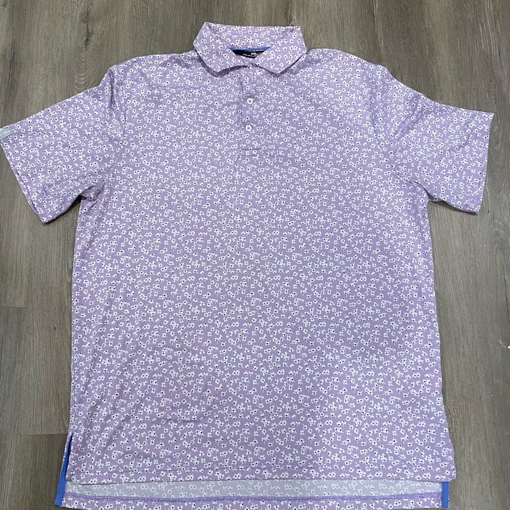 RLX Ralph Lauren Lavender Floral Polo Shirt